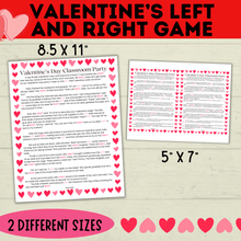 Load image into Gallery viewer, Left and Right Game | Valentine's Day Games | Gift Passing Game | Game for Kids | Classroom Games | Valentine's Day Printable