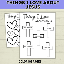 Load image into Gallery viewer, Jesus Craft | Things I Love About Jesus | Easter Craft | Sunday School Craft | Sunday School Lessons | Jesus Loves You | Bible Study |