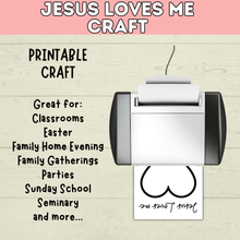 Load image into Gallery viewer, Jesus Loves You Craft | Jesus | Craft | Kids Craft Template | Toddler Craft | Sunday School Craft | Easter Craft | Bible Study