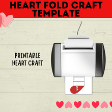 Load image into Gallery viewer, Heart Craft | Valentine's Day Craft | Folding Heart Craft | Kids Crafts | Party Crafts | Love Craft | I love you Craft for Kids | Printable