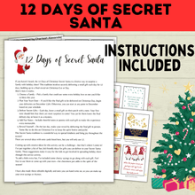 Load image into Gallery viewer, Christmas Gifts | 12 Days of Secret Santa for Kids | Christmas Games | Christmas Activities for Kids | Secret Santa | Christmas Cards |