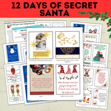 Load image into Gallery viewer, Christmas Gifts | 12 Days of Secret Santa for Kids | Christmas Games | Christmas Activities for Kids | Secret Santa | Christmas Cards |