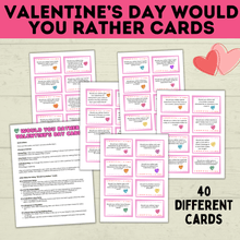 Load image into Gallery viewer, Would you rather for kids | Kids games | Valentine's day Games | Party Games | Classroom Games | Kids Activities | Kids Cards | PDF