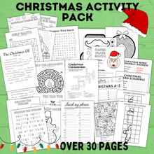 Load image into Gallery viewer, Christmas Activity Pack for Kids | Kids Christmas Activities | Christmas Printables | Christmas Games for Kids | Christmas Crafts