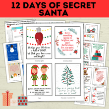 Load image into Gallery viewer, Christmas Gifts | 12 Days of Secret Santa for Kids | Christmas Games | Christmas Activities for Kids | Secret Santa | Christmas Cards |