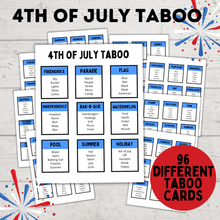 Load image into Gallery viewer, 4th of July Taboo Game for Kids and Adults | Games for Kids
