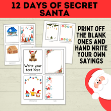 Load image into Gallery viewer, Christmas Gifts | 12 Days of Secret Santa for Kids | Christmas Games | Christmas Activities for Kids | Secret Santa | Christmas Cards |