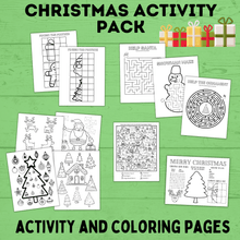 Load image into Gallery viewer, Christmas Activity Pack for Kids | Kids Christmas Activities | Christmas Printables | Christmas Games for Kids | Christmas Crafts