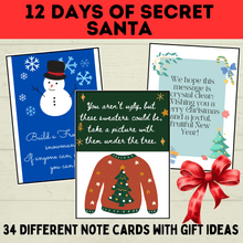 Load image into Gallery viewer, Christmas Gifts | 12 Days of Secret Santa for Kids | Christmas Games | Christmas Activities for Kids | Secret Santa | Christmas Cards |
