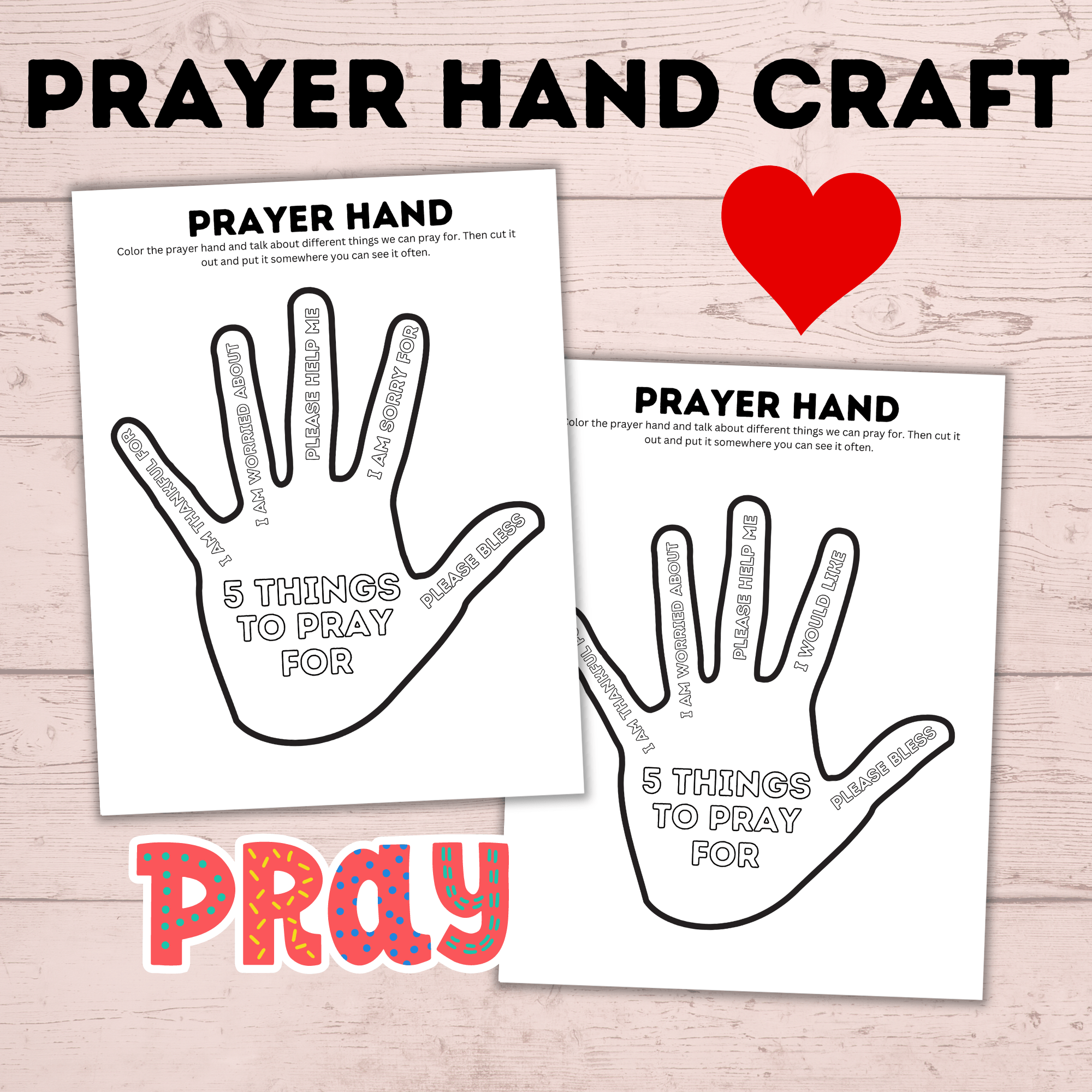Prayer Hand Craft Kids Craft Prayer Craft Prayer Activities Cr