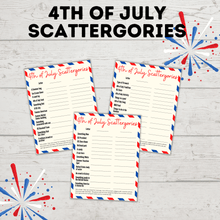 Load image into Gallery viewer, 4th of July Scattergories for Kids and Adults | Kids Games