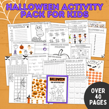 Load image into Gallery viewer, Halloween Activity Pack for Kids | Halloween Games | Halloween Activities | Kids Games | Party Games | Halloween Party | Printable Pack