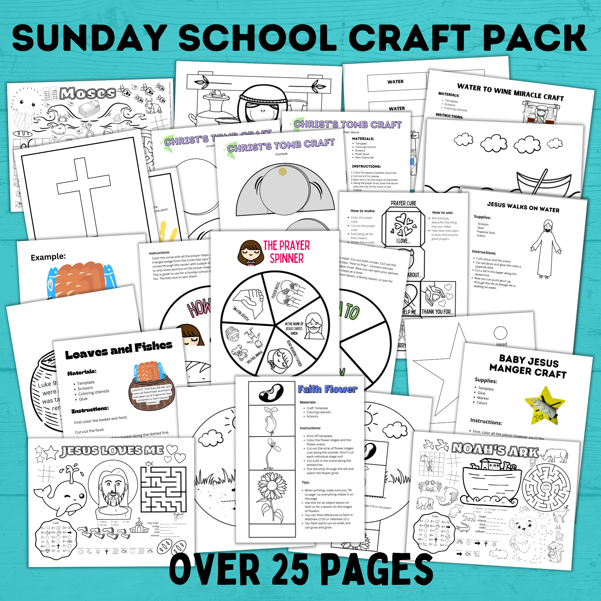 Sunday School Activities | Sunday School Crafts Bundle | Sunday School ...