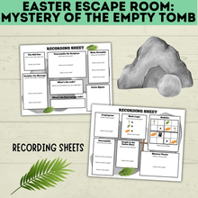 Load image into Gallery viewer, Bible Escape Room | Easter Escape Room | Mystery of the Empty Tomb Escape Room | Printable Escape Room | Easter Games | Escape Room for Kids