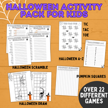 Load image into Gallery viewer, Halloween Activity Pack for Kids | Halloween Games | Halloween Activities | Kids Games | Party Games | Halloween Party | Printable Pack
