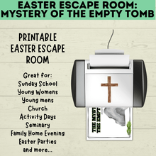 Load image into Gallery viewer, Bible Escape Room | Easter Escape Room | Mystery of the Empty Tomb Escape Room | Printable Escape Room | Easter Games | Escape Room for Kids