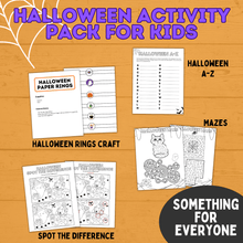 Load image into Gallery viewer, Halloween Activity Pack for Kids | Halloween Games | Halloween Activities | Kids Games | Party Games | Halloween Party | Printable Pack