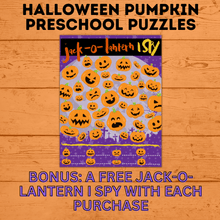 Load image into Gallery viewer, Pumpkin Halloween Puzzles for Preschoolers | Preschool Puzzles | Preschool Activities | Toddler Puzzles | Toddler Printable | Digital Puzzle
