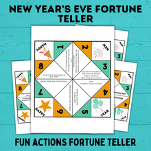 Load image into Gallery viewer, New Year's Eve Printable | New Year's Fortune Teller | Fortune Teller for Kids | Kids Activities | Printables | New Year's Eve Activities