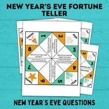 Load image into Gallery viewer, New Year's Eve Printable | New Year's Fortune Teller | Fortune Teller for Kids | Kids Activities | Printables | New Year's Eve Activities