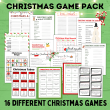 Load image into Gallery viewer, Christmas Games for Kids | Christmas Printables | Christmas Games for Adults | Christmas Games for the Family | Christmas Taboo | Games
