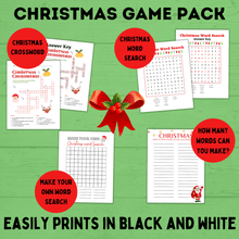 Load image into Gallery viewer, Christmas Games for Kids | Christmas Printables | Christmas Games for Adults | Christmas Games for the Family | Christmas Taboo | Games
