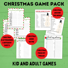 Load image into Gallery viewer, Christmas Games for Kids | Christmas Printables | Christmas Games for Adults | Christmas Games for the Family | Christmas Taboo | Games