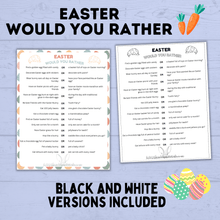 Load image into Gallery viewer, Easter Would You Rather for Kids | Easter Activities | Easter Printables | Easter for Kids | Kids Printables | Easter PDF download | Instant
