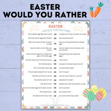 Load image into Gallery viewer, Easter Would You Rather for Kids | Easter Activities | Easter Printables | Easter for Kids | Kids Printables | Easter PDF download | Instant