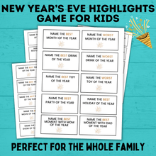 Load image into Gallery viewer, New Year's Eve Highlights Game for Kids and Family | Kids Games | New Year's Eve Games | Party Games | New Year's Eve Printable | NYE