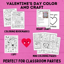Load image into Gallery viewer, Valentine's Day Party and Activity Pack | Kids Activities | Kids Printables | Classroom Party Games | Kids Games | Valentine's Day Games