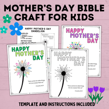 Load image into Gallery viewer, Mother's Day Craft for Kids | Bible Craft | Mother's Day Bible Craft for Kids | Kids Crafts | Toddler Crafts | Kids Printables | Mother's