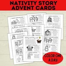 Load image into Gallery viewer, Nativity Advent Calendar | Nativity Story Cards | Christmas Advent Calendar
