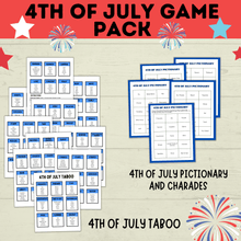 Load image into Gallery viewer, 4th of July Games Pack | 4th of July Bundle | 4th of July Party Games Pack | Kids Games | Family Games | 4th of July Printables
