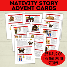 Load image into Gallery viewer, Nativity Advent Calendar | Nativity Story Cards | Christmas Advent Calendar