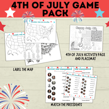 Load image into Gallery viewer, 4th of July Games Pack | 4th of July Bundle | 4th of July Party Games Pack | Kids Games | Family Games | 4th of July Printables