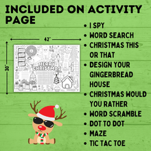 Load image into Gallery viewer, Christmas Activity Page and Coloring Poster | Poster for Kids | Christmas Activity | Christmas Poster | Christmas Printable | Christmas