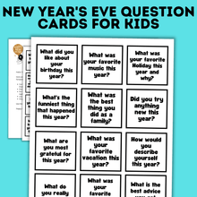 Load image into Gallery viewer, New Year's Eve Question Cards for Kids