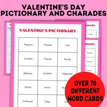 Load image into Gallery viewer, Valentine's Day Game | Valentine's Pictionary and Charades for Kids