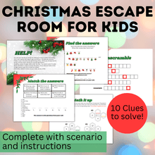 Load image into Gallery viewer, Christmas Game | Christmas Escape Room for Kids | Kids Games