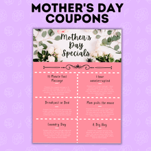 Load image into Gallery viewer, Customizable Mother's Day Coupons