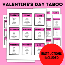 Load image into Gallery viewer, Valentine's Day Taboo for Kids | Kids Valentine's Day Game | Family Game
