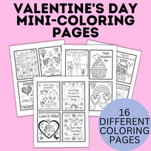 Load image into Gallery viewer, Valentine's Mini Coloring Pages for Kids
