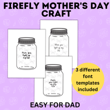 Load image into Gallery viewer, Firefly Craft | Mother's Day Craft