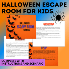Load image into Gallery viewer, Halloween Escape Room for Kids for Young Kids Ages 5-10