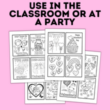 Load image into Gallery viewer, Valentine's Mini Coloring Pages for Kids