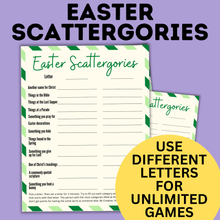 Load image into Gallery viewer, Easter Scattergories Game for Kids and Families