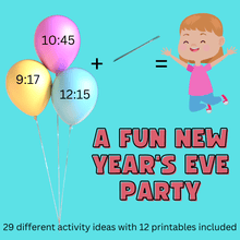 Load image into Gallery viewer, New Year's Eve 12-Hour Countdown Activity for Kids | NYE Games | Kids Games | NYE Printables