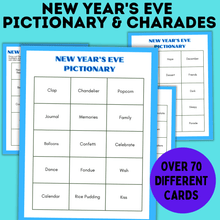 Load image into Gallery viewer, New Year's Eve 12-Hour Countdown Activity for Kids | NYE Games | Kids Games | NYE Printables
