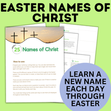 Load image into Gallery viewer, Easter Names of Christ Advent Calendar | Names of Christ | Easter Activity | Easter Printables | Easter for Family | Family Activities